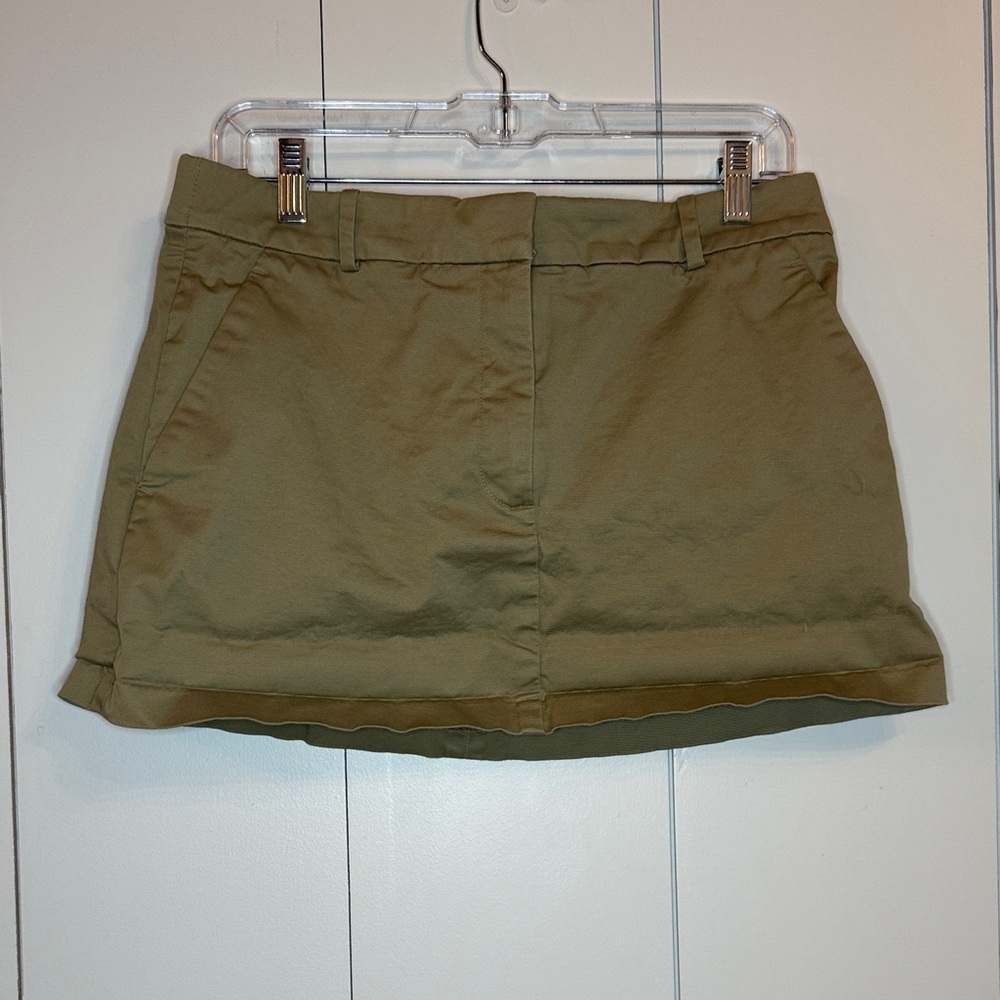 Abercrombie & Fitch Tan Skirt with shirts underneath